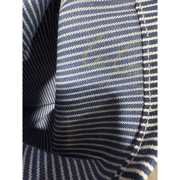 Big Smith Overalls 1960s Vintage Blue and White Stripe NWT 33x32 - Picture 13 of 14